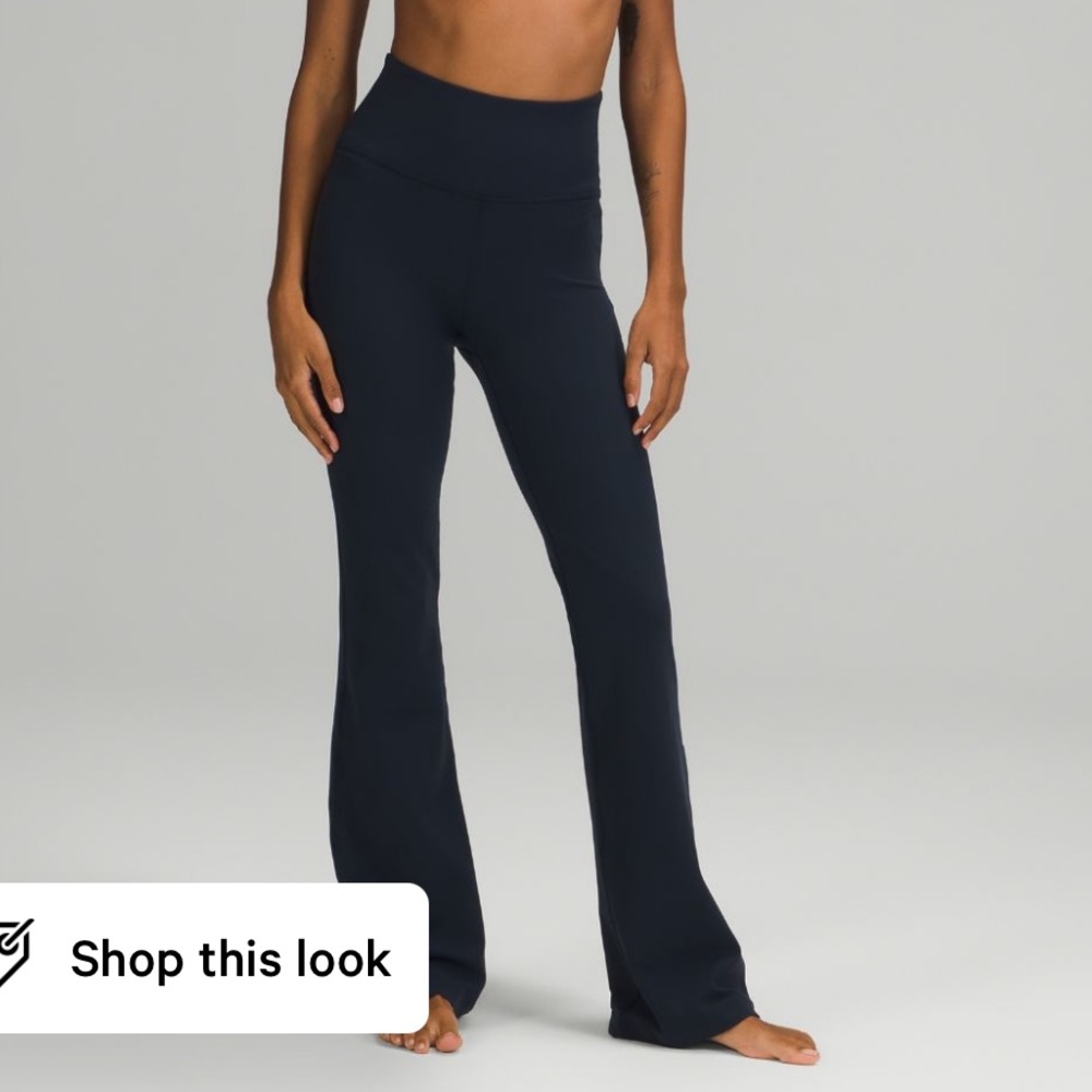 lululemon Groove Super-High-Rise Flared Pant Nulu in True Navy Size 4
